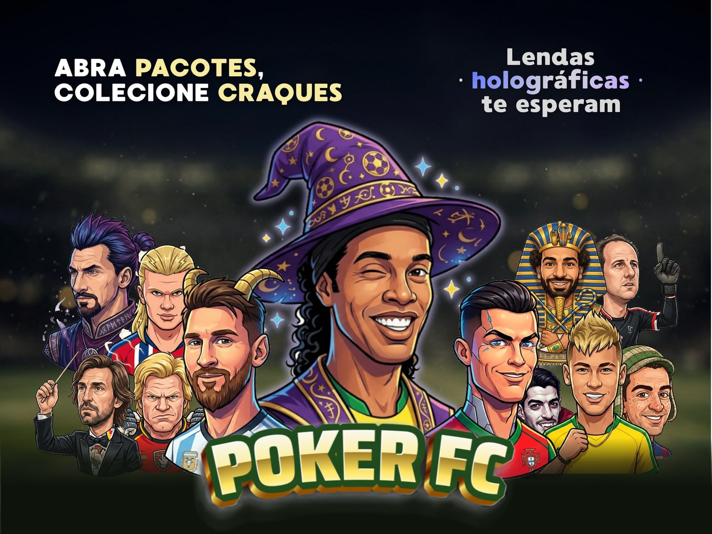 Poker FC — coleção de craques caricatos